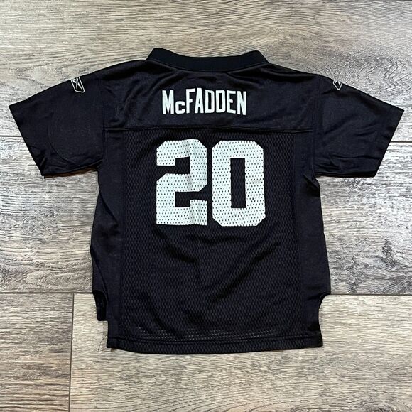 Vintage Y2K Reebok NFL Raiders Darren McFadden #20 Black Jersey Youth Size 4T - Picture 5 of 8